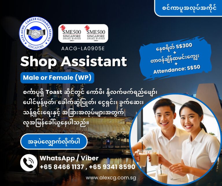 Shop Assistant (WP) (Male or Female)