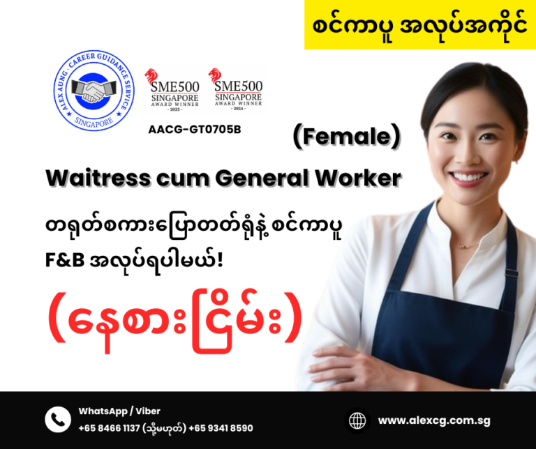 Waitress cum General Worker