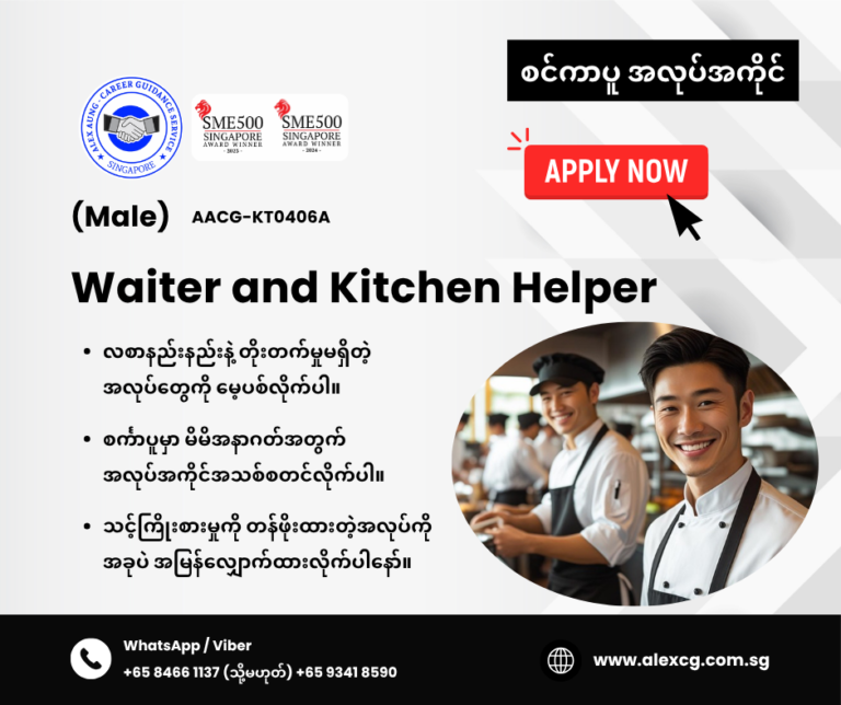 Waiter and Kitchen Helper