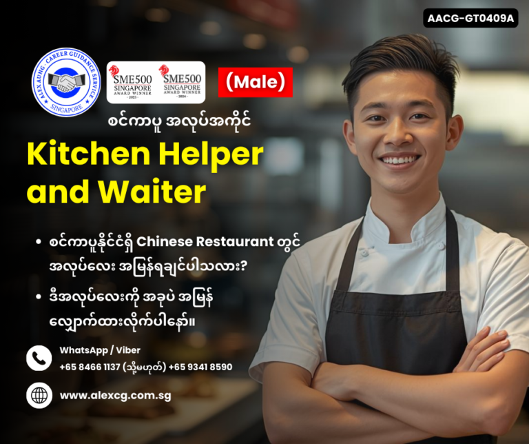 Kitchen Helper and Waiter