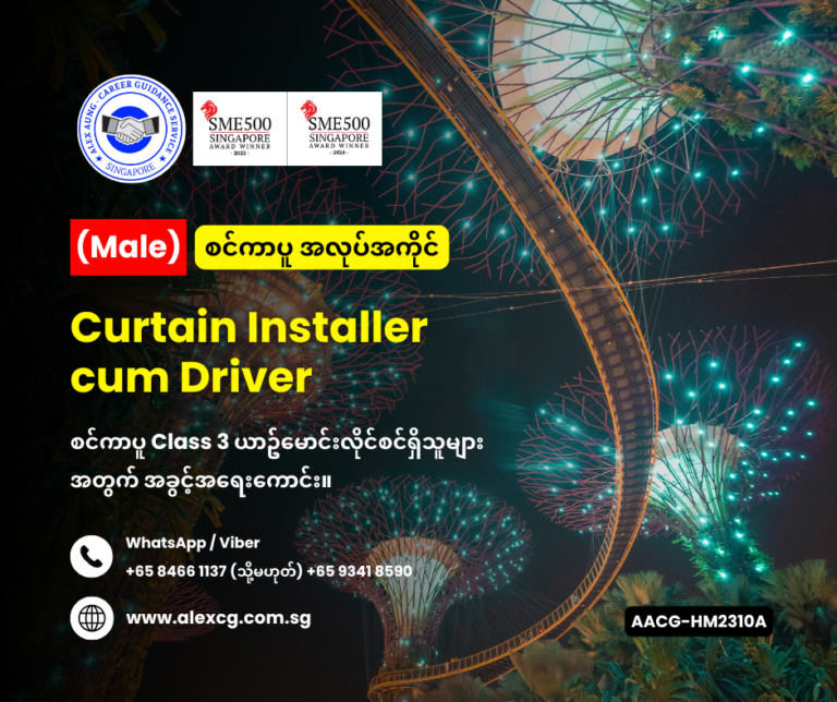 Curtain Installer cum Driver
