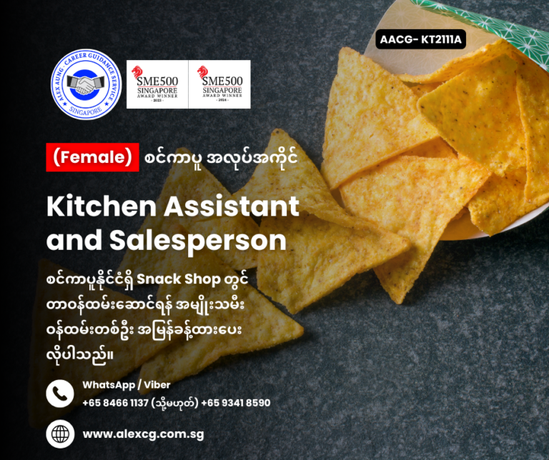 Kitchen Assistant and Salesperson