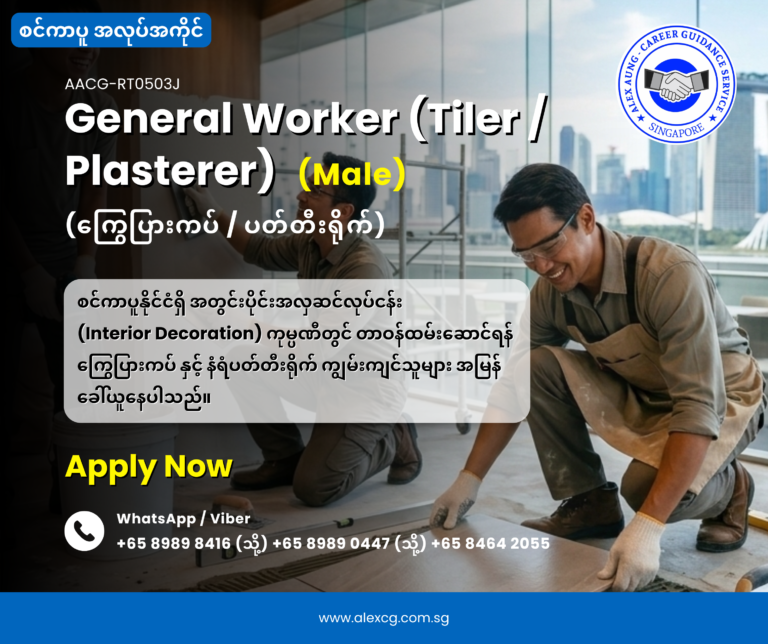 General Worker (Tiler, Plasterer)