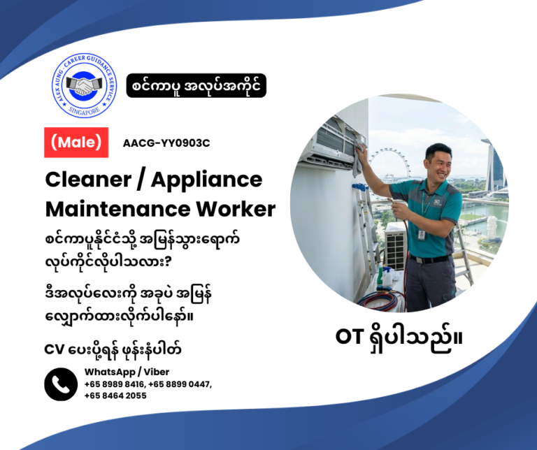 Cleaner / Appliance Maintenance Worker