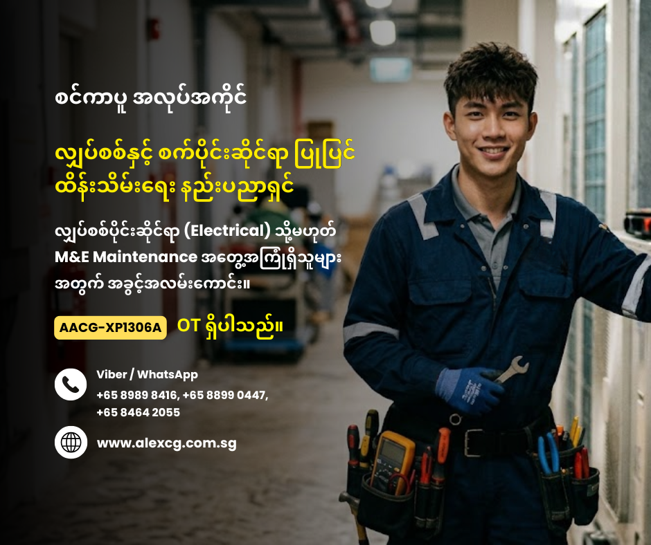 လျှပ်စစ်နှင့် စက်ပိုင်းဆိုင်ရာ ပြုပြင်ထိန်းသိမ်းရေး နည်းပညာရှင်