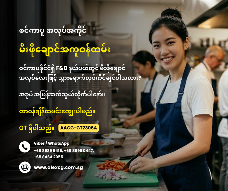 မီးဖိုချောင်အကူဝန်ထမ်း