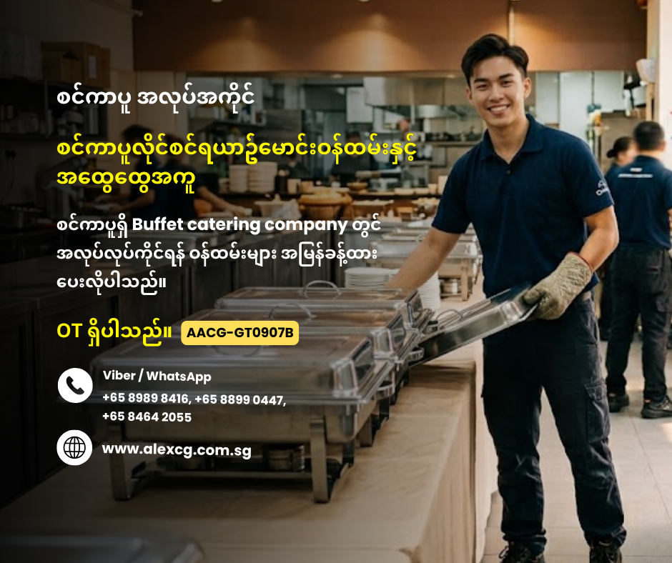 စင်ကာပူလိုင်စင်ရယာဥ်မောင်းဝန်ထမ်းနှင့် အထွေထွေအကူ