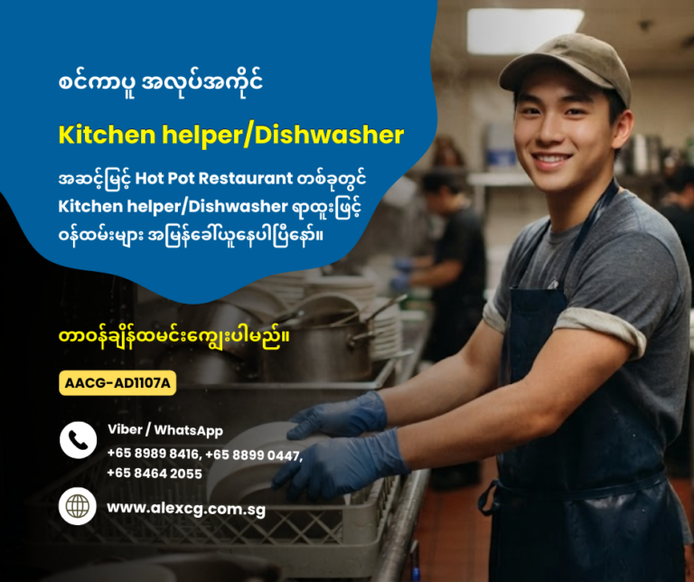 Kitchen helper/dishwasher