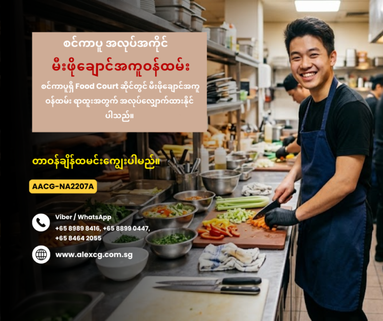 မီးဖိုချောင်အကူဝန်ထမ်း